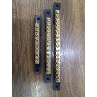 Brass Neutral Link & PVC Terminal Bar Support (Brass BAR)30Amp