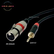 XLR female jack cable to 3.5 mm aux jack / 3.5 to XLR female aux jack