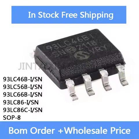 10Pcs 93LC46B-I SN 93LC56B-I SN 93LC66B-I SN 93LC86-I SN 93LC86C-I SN SOP-8 IC Chip In Stock Wholesa