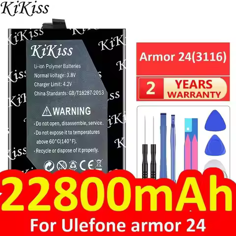 Mobile Phone Battery 22800Mah High-Capacity For Ulefone Armor 24 3116