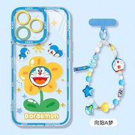 Ultra-Thin Female Doraemon iPhone Case Compatible with Apple 17Promax IP16Pro Transparent 14Plus 12/