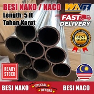 Besi Nako Naco Besi Bulat Besi Steel Pipe Hollow 5 Kaki Tahan Karat Khas Untuk Pertanian