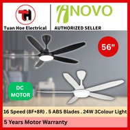 iNOVO A1 LED 56 inch Ceiling Fan DC Motor with 3 Colours LED Light