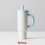 TERMOS Selma Neville Stainless Steel Vacuum Flask Bottle 1.2 ltr - White Tumbler Water Bottle Drinki