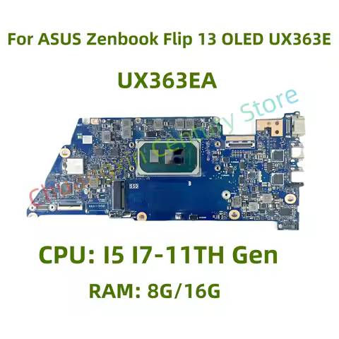 UX363EA motherboard for Asus Zenbook Flip 13 OLED UX363 laptop motherboard I5 I7-11TH 8GB/16GB RAM 1