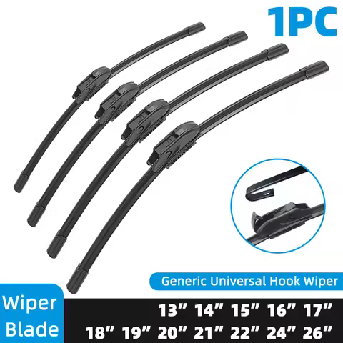 1PC Car windshield wiper blade frameless car wiper rubber strip J/U-shaped wiper 13 "14" 15 "16" 17 