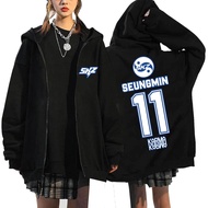 SKZ Hoodies Straykids Inspired Zip Up Hoodie Felix Jisung Hyunjin Minho Bangchan Changbin Skzoo Swea