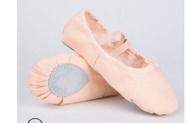 hot【DT】 1pair/lot Pink Canvas Flat soft ballet Shoes Kids dancing shoes