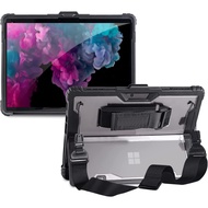 Case for Microsoft Surface Pro 8 Pro 9 Pro 7+/7/6/5/4 Surface go 1/2/3 with Shoulder Strap, Hand Strap, Stylus Pen Holder, Rugged, Shock-Absorbing and Drop-Resistant A42