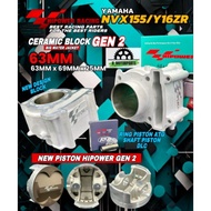 Y16 NVX NMAX HIPOWER RACING CERAMIC BLOCK 58MM 63MM 65MM 70MM HPSP HI POWER Y16ZR NVX155 CYLINDER KI