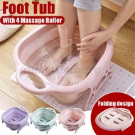Foldable Travel  Foot Bath Massage Bucket 【1PACK Foot Medicine package 】Baldi Urut Mandi Kaki Lipat 折叠足浴盆新款带滚轮洗脚盆便捷式