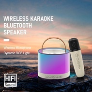 Wireless Karaoke Speaker With Mic 360° Stereo Sound Outdoor Bluetooth Speaker With RGB