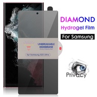Samsung Galaxy S20 S21 S22 S23 Ultra S20 S21 S22 S23 Plus Note 20 Ultra Diamond Privacy Screen Protector Hydrogel Film