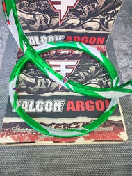 วงล้อ FALCON ARGON สีเขียว ทรงเอ ลายสายฟ้า 1.4หน้า/หลัง ขอบ17 ขอบล้อ ฟอลค่อน (ราคาต่อคู่)ของแทร่100%