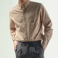 era-won เสื้อเชิ้ต คอปก แขนยาว Oxford Shirt ART-TOY collection สี Beige