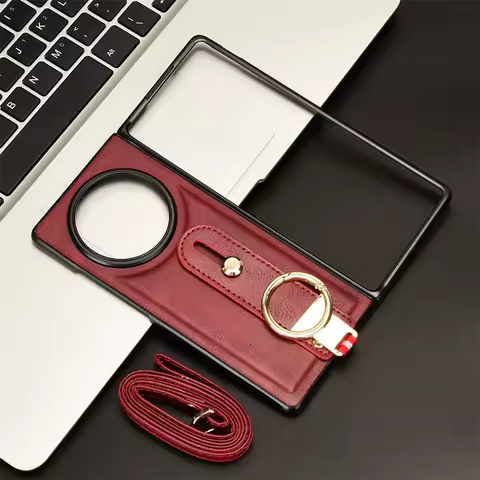 For Vivo X Fold3 Pro V2337A Wristband Ring Case TPU Back Cover Dust Box Suitable for Vivo X Fold3 Pr