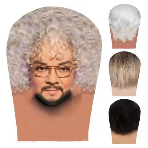 COS Double-sided Printing 3D Full Face Mask Sunscreen Funny Elastic Mesh Mask Headgear Celebrity Fac