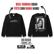 Kaos Terlaris - Kaos Lengan Panjang sablon bisa request gambar/foto sendiri - Baju Kaos Bebas Desain - Kaos Foto Sendiri - Sablon Kaos Desain Sendiri - Baju Distro Baju Harta Tahta Combed 30s Baju Murah Baju Polos Baju Kekinian Baju Pria Baju Wanita