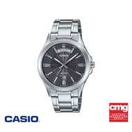CASIO นาฬิกาข้อมือ รุ่น MTP-1381D-8AVDF สายสแตนเลสสตีล สีเทาเข้ม