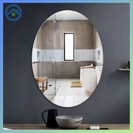 Acrylic soft mirror oval wall stickers, self-adhesive bathroom mirror surface stickers, home decorat