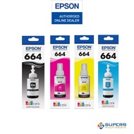 Epson T664 Black/Cyan/Magenta/Yellow Ink Bottle