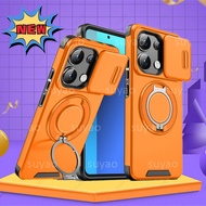 Armor Ring Bracket Stand Casing for Xiaomi Redmi Note13 Note 13 Pro Plus 4G Redmy Not 13Pro+ 5G Phon