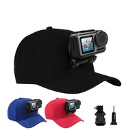 Canvas Baseball Hat Cap For Gopro Hero 12 9 Outdoor Cycling Breathable J-Hook Buckle Mount For Insta 360 One R Accessories