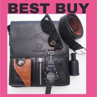 [MUST BUY]Set Timberland 6in1 Sling Bag Wallet Belt Watch Perfume Sun Glasses