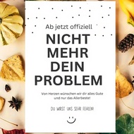 1pc, Funny Card With Envelope, 6.29" X 4.33" Inch, Funny German Farewell Card For Colleague, Perfect