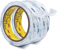 3M Double Sided Tape 1"×32.8Ft 1 Pack 9448A Double Coated Tissue Tape Adhesive Sticky Tape Transluce