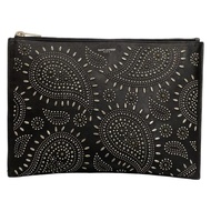 Yves Saint Laurent YSL Paris Laula Clutch Handbag Studded leather black Direct from Japan Secondhand