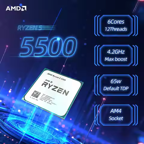Amd Ryzen 5 5500 3.6Ghz 6-Core 12-Thread Am4 Cpu Processor New！