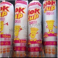 Gelas Plastik merk Hok isi 50pcs 10oz 12oz 14oz 16oz