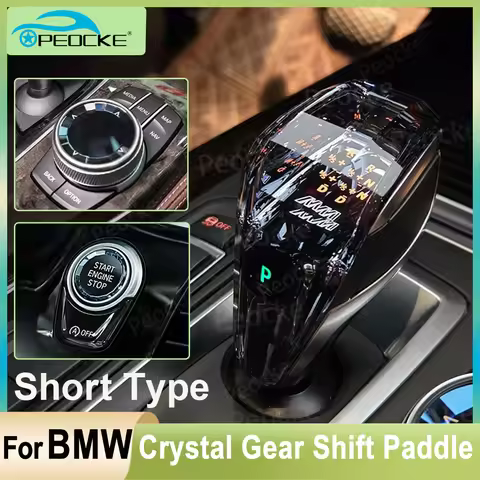 Crystal Gear Shift Knob Short Rod Type For BMW F33 F34 F36 F26 F20 F30 F22 F23 iX3 G08 G12 G32 G02 F