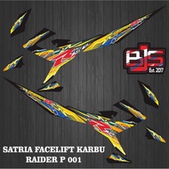Satria fu facelift carburetor Striping Sticker PL 001