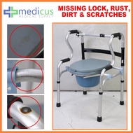 Medicus  SlightlyDamage#2068 Chair Walker Multipurpose Commode Chair Arinola Toilet Shower Seat