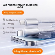 Cáp sạc nhanh PD30W iPhone 13 Pro Max iPad Type-C Lightning 2 cổng tiện dụng