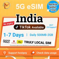 eSIM India 1-7 Days | Daily500MB-2GB&Unlimited Data | Instant Delivery | India SIM Card
