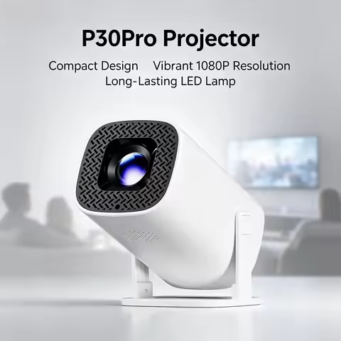 P30PRO Smart Projector Android 14 WiFi6 Bluetooth5 Native 720P 4K Video Decoding Wireless Screen Mir