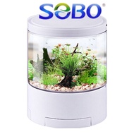 SOBO Mini Aquarium Q1 Q2 Tank LED Pump Complete Set Filter Water Pump akuarium  kecil set