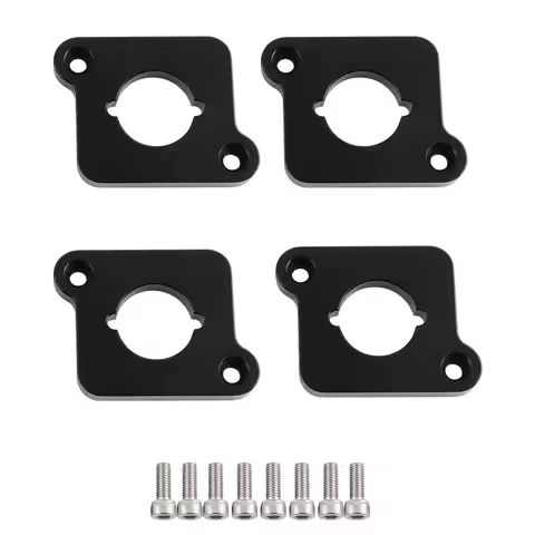 Black 4PCS Set Billet Coilpack Adapter Plates Silver For VW Audi Golf Jetta A4 A6 TT 1.8T to 2.0TFSI