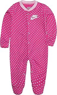 Baby Girl Polka Dot Footie (Laser Fuchsia(06E672-P5D)/Pink, 9 Months)