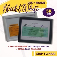 💕Replika Cek Hantaran + Frame💕 Mockup Cheque | Cek Palsu Mas Kahwin Murah Cantik | Tunang | Hadiah |