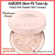 AGE20'S Glow Fit Tone Up Sun Pact SPF50+ PA+++ Peach Pink Tone Up Compact Powder