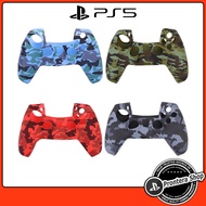 PS5 PlayStation 5 DualSense Controller DS5 Army Camo Camou Camouflage Silicone Case *