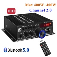 Auto-partner AK380 Max 200Wx2 Mini Audio Power Amplifier, RMS 40Wx2 2.0 CH Bluetooth Receiver Speake