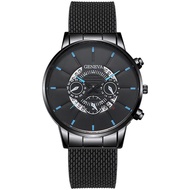 GENEVA Men's Mesh Stainless Steel Wrist Watch Quartz Date Analog Watch