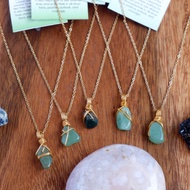 Free-Form Aventurine Crystal Necklace | May Birthstone | For Prosperity and Luck