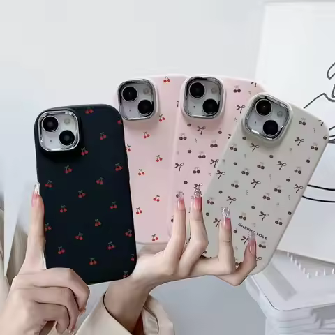 Cut Bow Cherry Love Case For Samsung Galaxy A7 2018 A33 A73 A10S A31 A51 A71 A21S A50 A13 A22 A03S A