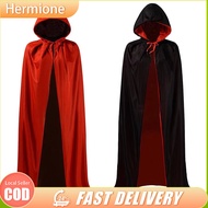 Vampire Cape Clothes Red Black Double use Cosplay Costume Hooded Stand Halloween Cape